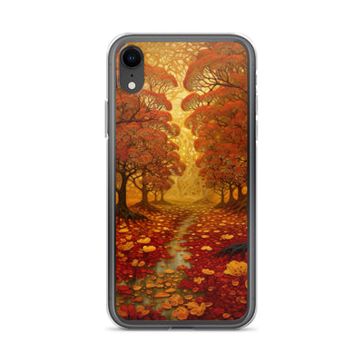 Wald im Herbst und kleiner Bach - iPhone Schutzhülle (durchsichtig) camping xxx iPhone XR
