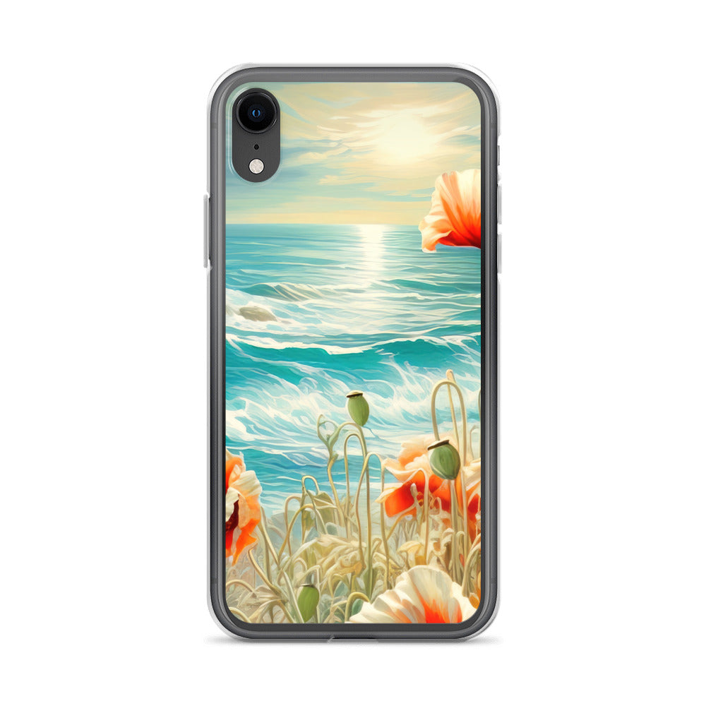 Blumen, Meer und Sonne - Malerei - iPhone Schutzhülle (durchsichtig) camping xxx iPhone XR