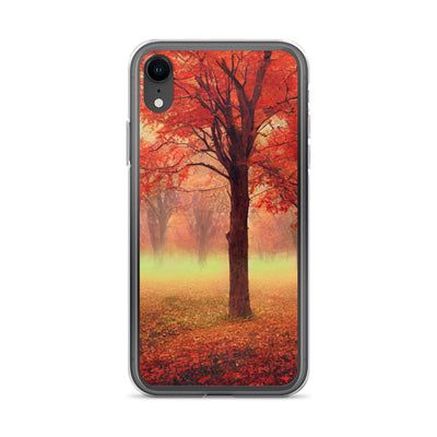 Wald im Herbst - Rote Herbstblätter - iPhone Schutzhülle (durchsichtig) camping xxx iPhone XR