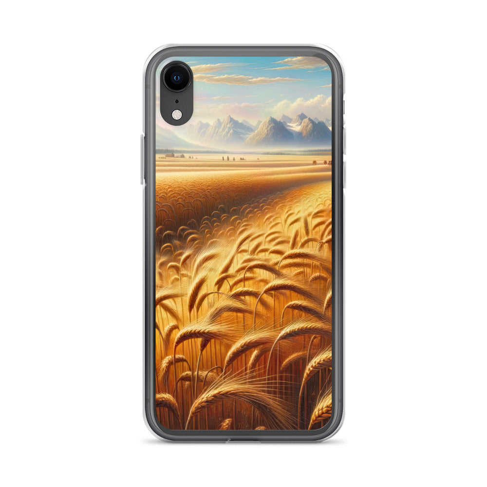 Ölgemälde eines bayerischen Weizenfeldes, endlose goldene Halme (TR) - iPhone Schutzhülle (durchsichtig) xxx yyy zzz iPhone XR
