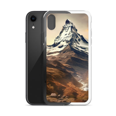 Matterhorn - Epische Malerei - Landschaft - iPhone Schutzhülle (durchsichtig) berge xxx