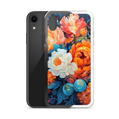 Bunte Blumen - Schöne Malerei - iPhone Schutzhülle (durchsichtig) camping xxx