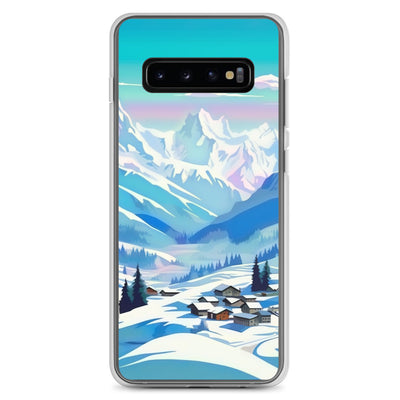 Berge und Schnee - Landschaft - Samsung Schutzhülle (durchsichtig) ski xxx Samsung Galaxy S10+