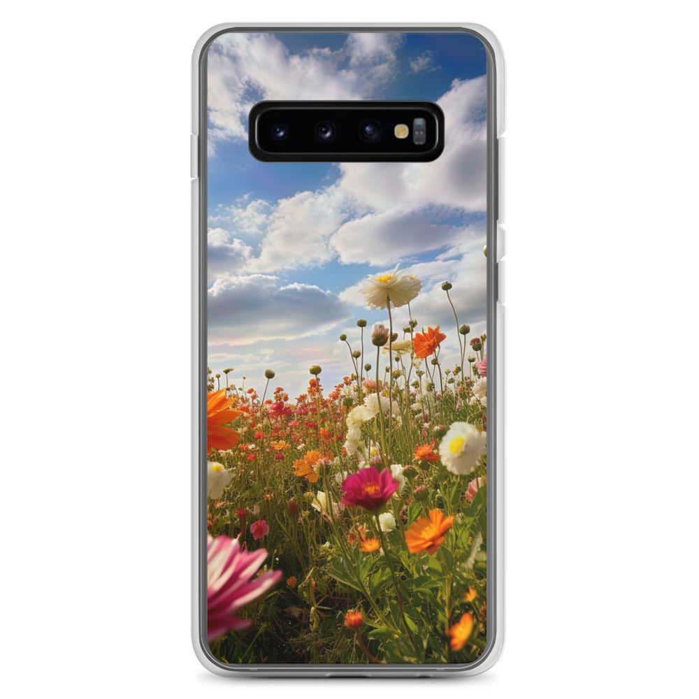 Blumenfeld und Sonnenschein - Samsung Schutzhülle (durchsichtig) camping xxx Samsung Galaxy S10+