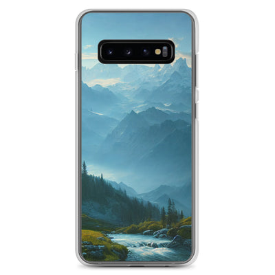 Gebirge, Wald und Bach - Samsung Schutzhülle (durchsichtig) berge xxx Samsung Galaxy S10+