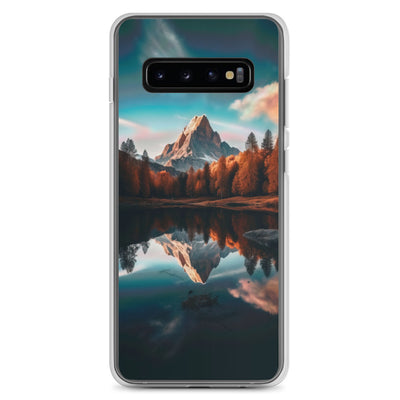 Bergsee, Berg und Bäume - Foto - Samsung Schutzhülle (durchsichtig) berge xxx Samsung Galaxy S10+