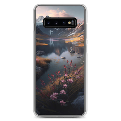 Berge, Bergsee und Blumen - Samsung Schutzhülle (durchsichtig) berge xxx Samsung Galaxy S10+