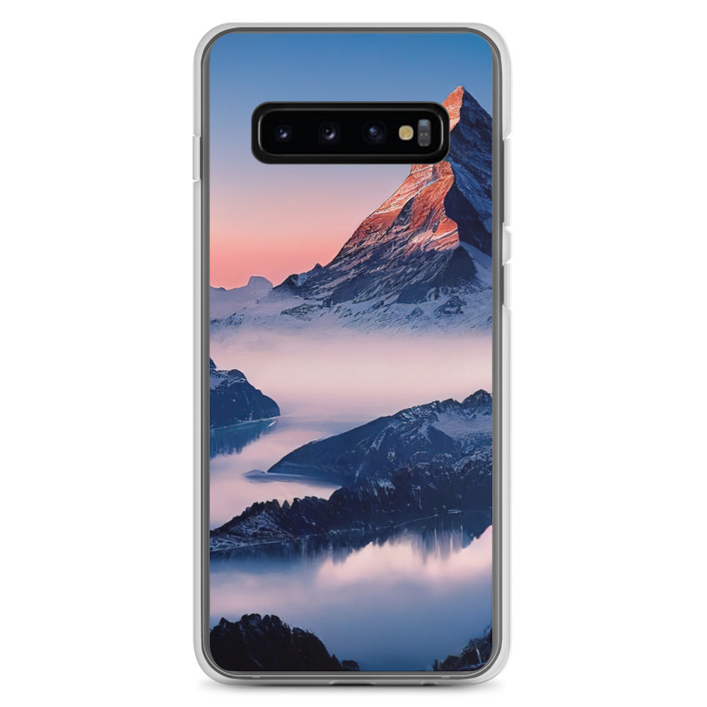 Matternhorn - Nebel - Berglandschaft - Malerei - Samsung Schutzhülle (durchsichtig) berge xxx Samsung Galaxy S10+