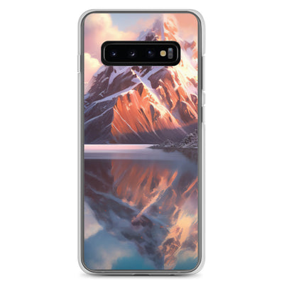 Berg und Bergsee - Landschaftsmalerei - Samsung Schutzhülle (durchsichtig) berge xxx Samsung Galaxy S10+