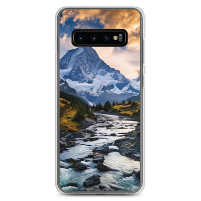 Berge und steiniger Bach - Epische Stimmung - Samsung Schutzhülle (durchsichtig) berge xxx Samsung Galaxy S10+