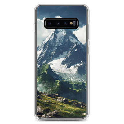 Gigantischer Berg - Landschaftsmalerei - Samsung Schutzhülle (durchsichtig) berge xxx Samsung Galaxy S10+