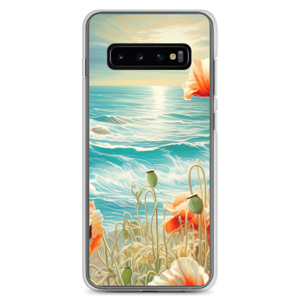 Blumen, Meer und Sonne - Malerei - Samsung Schutzhülle (durchsichtig) camping xxx Samsung Galaxy S10+