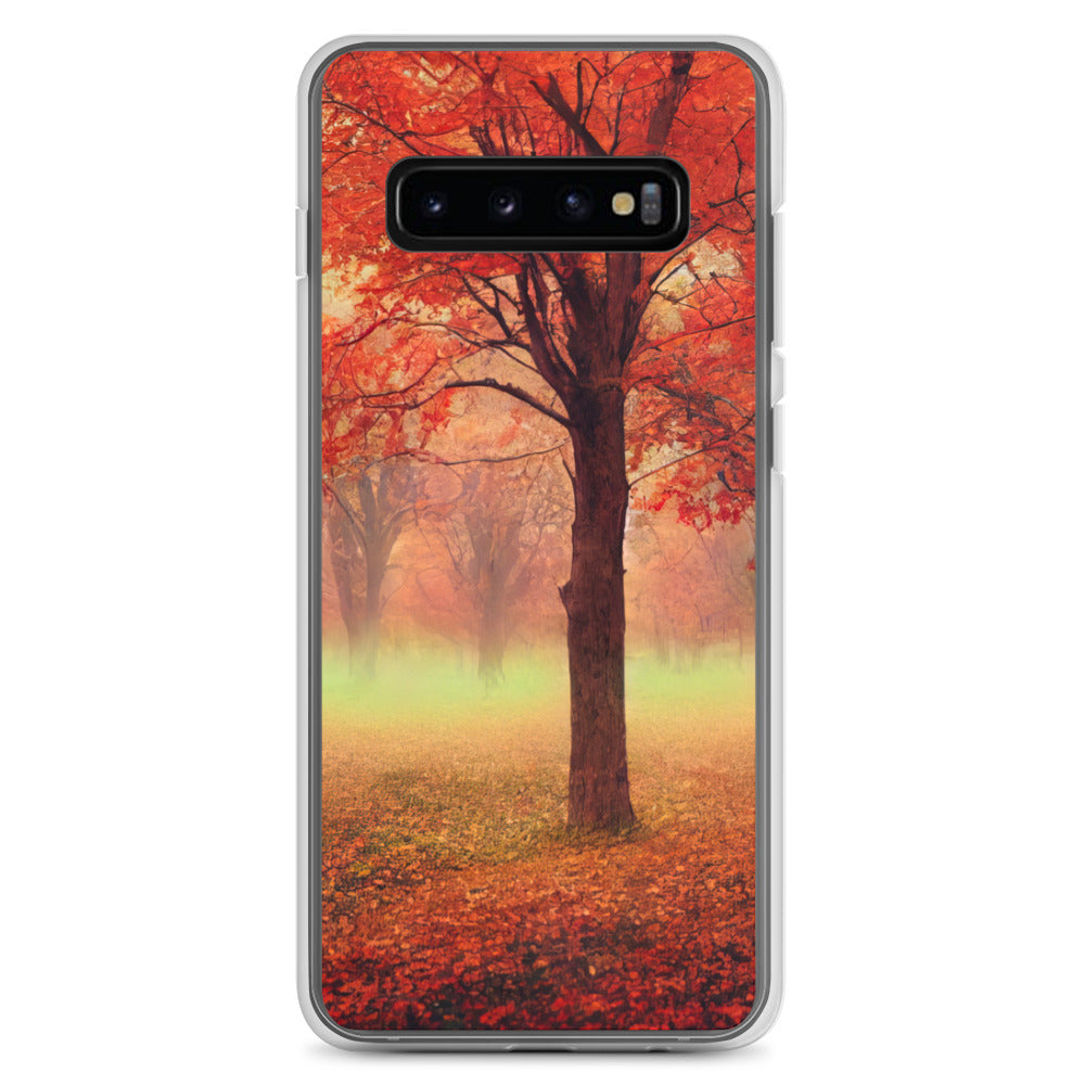 Wald im Herbst - Rote Herbstblätter - Samsung Schutzhülle (durchsichtig) camping xxx Samsung Galaxy S10+