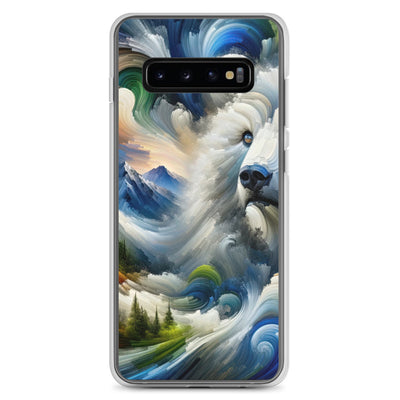 Abstrakte Alpen & Eisbär Kunst in dynamischen Farben - Samsung Schutzhülle (durchsichtig) camping xxx yyy zzz Samsung Galaxy S10+