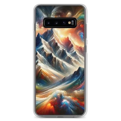 Expressionistische Alpen, Berge: Gemälde mit Farbexplosion - Samsung Schutzhülle (durchsichtig) berge xxx yyy zzz Samsung Galaxy S10+