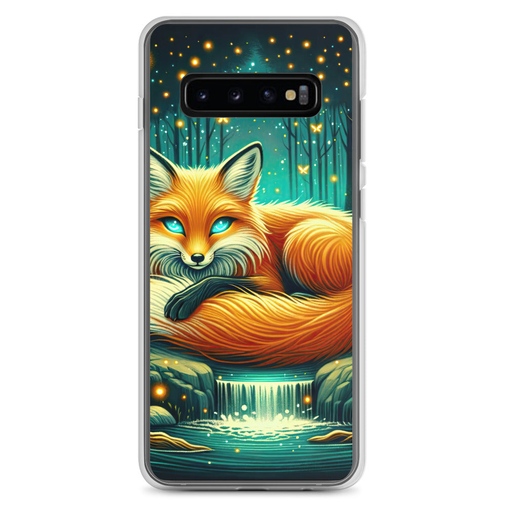 Bezaubernder Fuchs auf erleuchteter mystischer Waldlichtung - Samsung Schutzhülle (durchsichtig) camping xxx yyy zzz Samsung Galaxy S10+