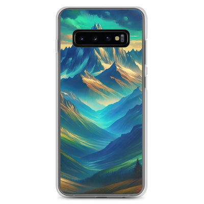 Atemberaubende alpine Komposition mit majestätischen Gipfeln und Tälern - Samsung Schutzhülle (durchsichtig) berge xxx yyy zzz Samsung Galaxy S10+