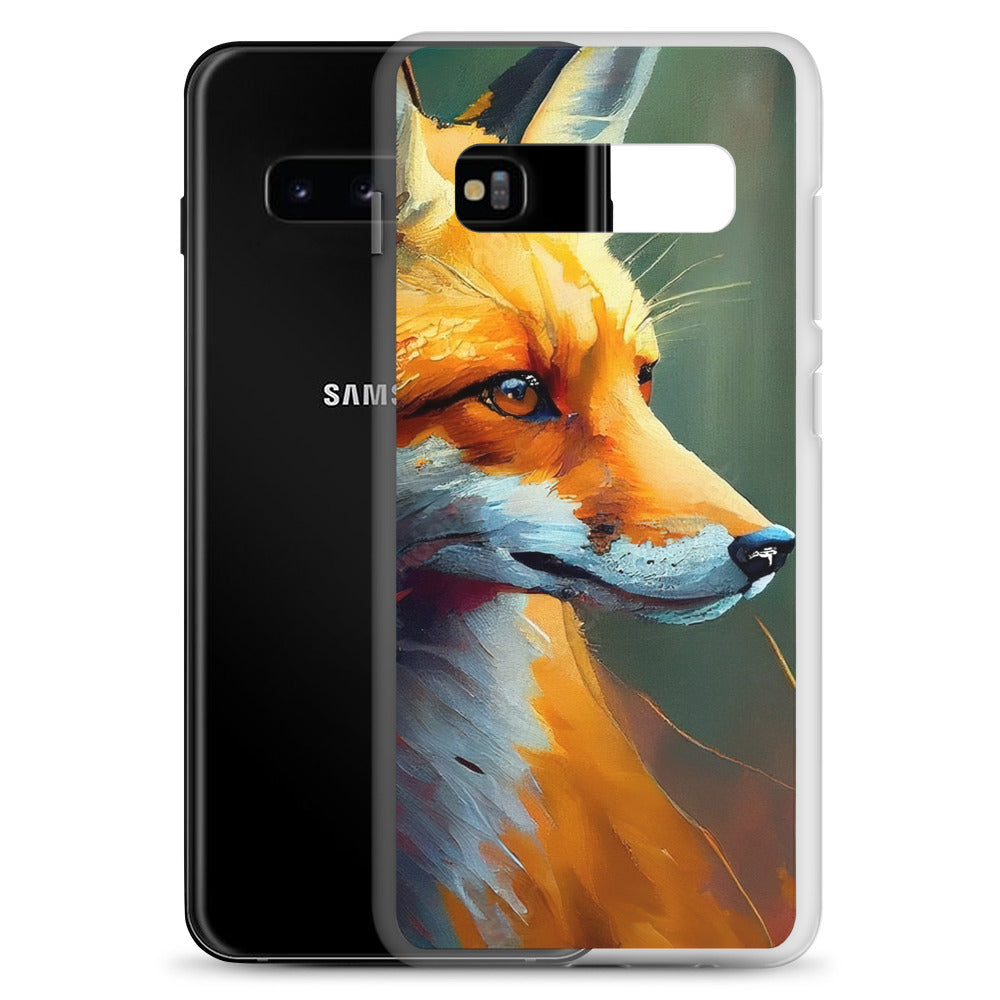 Fuchs - Ölmalerei - Schönes Kunstwerk - Samsung Schutzhülle (durchsichtig) camping xxx