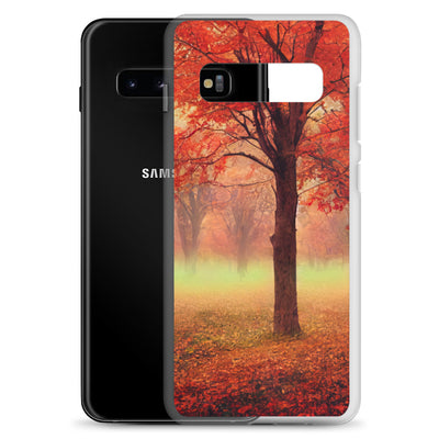 Wald im Herbst - Rote Herbstblätter - Samsung Schutzhülle (durchsichtig) camping xxx