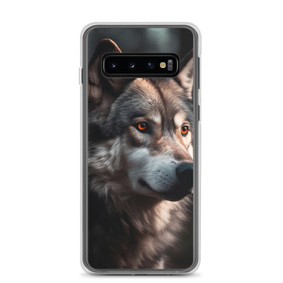 Wolf Porträt - Fotorealistische Malerei - Samsung Schutzhülle (durchsichtig) camping xxx Samsung Galaxy S10