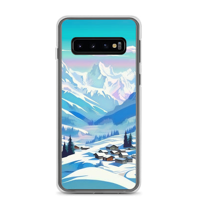 Berge und Schnee - Landschaft - Samsung Schutzhülle (durchsichtig) ski xxx Samsung Galaxy S10