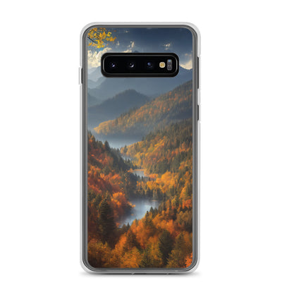 Berge, Wald und Nebel - Malerei - Samsung Schutzhülle (durchsichtig) berge xxx Samsung Galaxy S10