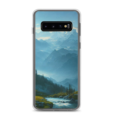 Gebirge, Wald und Bach - Samsung Schutzhülle (durchsichtig) berge xxx Samsung Galaxy S10