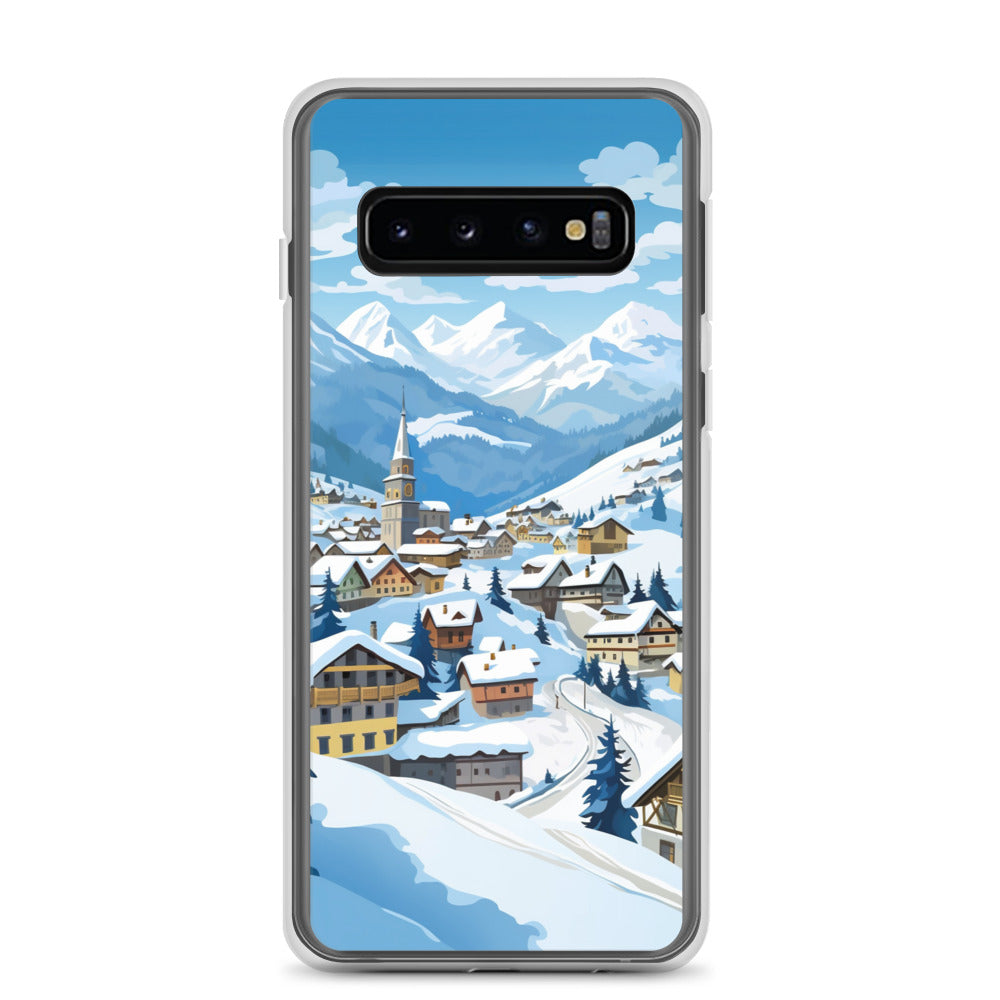 Kitzbühl - Berge und Schnee - Landschaftsmalerei - Samsung Schutzhülle (durchsichtig) ski xxx Samsung Galaxy S10