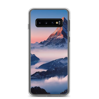 Matternhorn - Nebel - Berglandschaft - Malerei - Samsung Schutzhülle (durchsichtig) berge xxx Samsung Galaxy S10