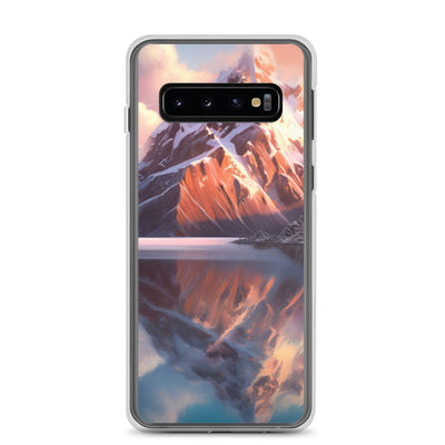 Berg und Bergsee - Landschaftsmalerei - Samsung Schutzhülle (durchsichtig) berge xxx Samsung Galaxy S10
