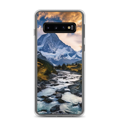 Berge und steiniger Bach - Epische Stimmung - Samsung Schutzhülle (durchsichtig) berge xxx Samsung Galaxy S10