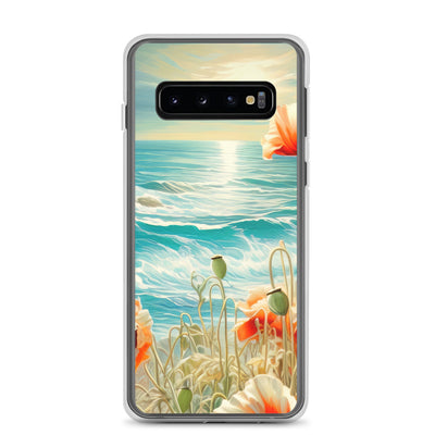 Blumen, Meer und Sonne - Malerei - Samsung Schutzhülle (durchsichtig) camping xxx Samsung Galaxy S10