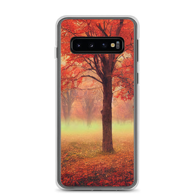 Wald im Herbst - Rote Herbstblätter - Samsung Schutzhülle (durchsichtig) camping xxx Samsung Galaxy S10