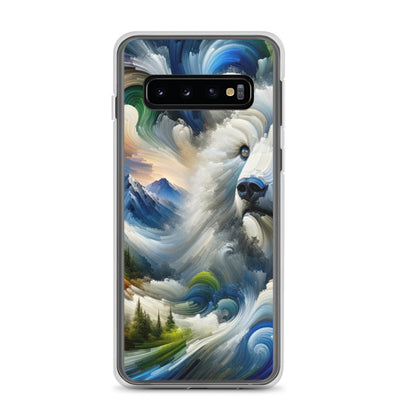 Abstrakte Alpen & Eisbär Kunst in dynamischen Farben - Samsung Schutzhülle (durchsichtig) camping xxx yyy zzz Samsung Galaxy S10