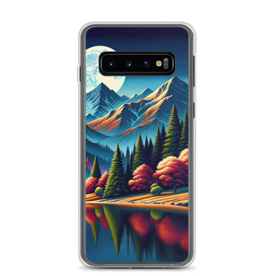 Ruhiger Herbstabend in den Alpen, grün-rote Berge - Samsung Schutzhülle (durchsichtig) berge xxx yyy zzz Samsung Galaxy S10