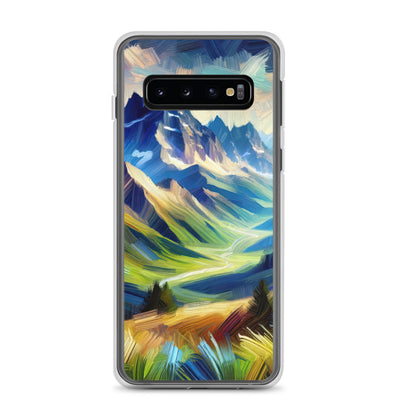 Impressionistische Alpen, lebendige Farbtupfer und Lichteffekte - Samsung Schutzhülle (durchsichtig) berge xxx yyy zzz Samsung Galaxy S10