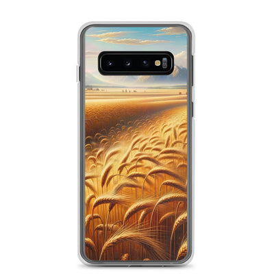 Ölgemälde eines bayerischen Weizenfeldes, endlose goldene Halme (TR) - Samsung Schutzhülle (durchsichtig) xxx yyy zzz Samsung Galaxy S10