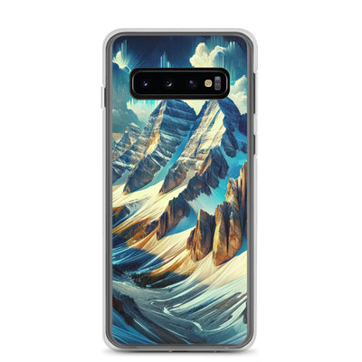 Majestätische Alpen in zufällig ausgewähltem Kunststil - Samsung Schutzhülle (durchsichtig) berge xxx yyy zzz Samsung Galaxy S10