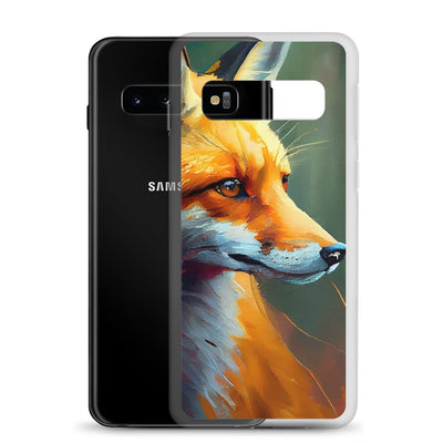 Fuchs - Ölmalerei - Schönes Kunstwerk - Samsung Schutzhülle (durchsichtig) camping xxx