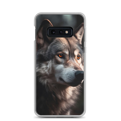Wolf Porträt - Fotorealistische Malerei - Samsung Schutzhülle (durchsichtig) camping xxx Samsung Galaxy S10e