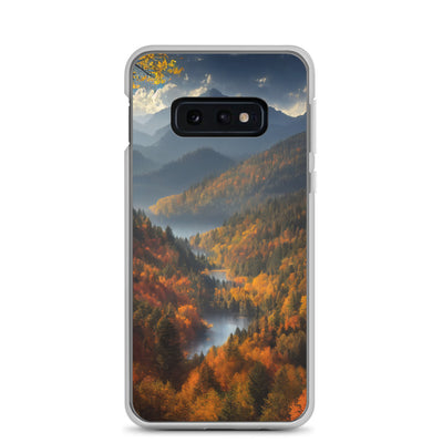 Berge, Wald und Nebel - Malerei - Samsung Schutzhülle (durchsichtig) berge xxx Samsung Galaxy S10e