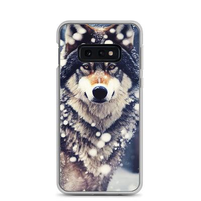 Wolf im Schnee - Episches Foto - Samsung Schutzhülle (durchsichtig) camping xxx Samsung Galaxy S10e