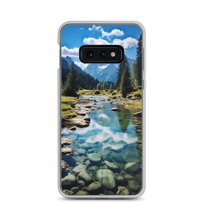 Österreichische Alpen und steiniger Bach - Samsung Schutzhülle (durchsichtig) berge xxx Samsung Galaxy S10e