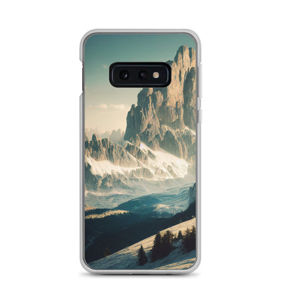 Dolomiten - Landschaftsmalerei - Samsung Schutzhülle (durchsichtig) berge xxx Samsung Galaxy S10e
