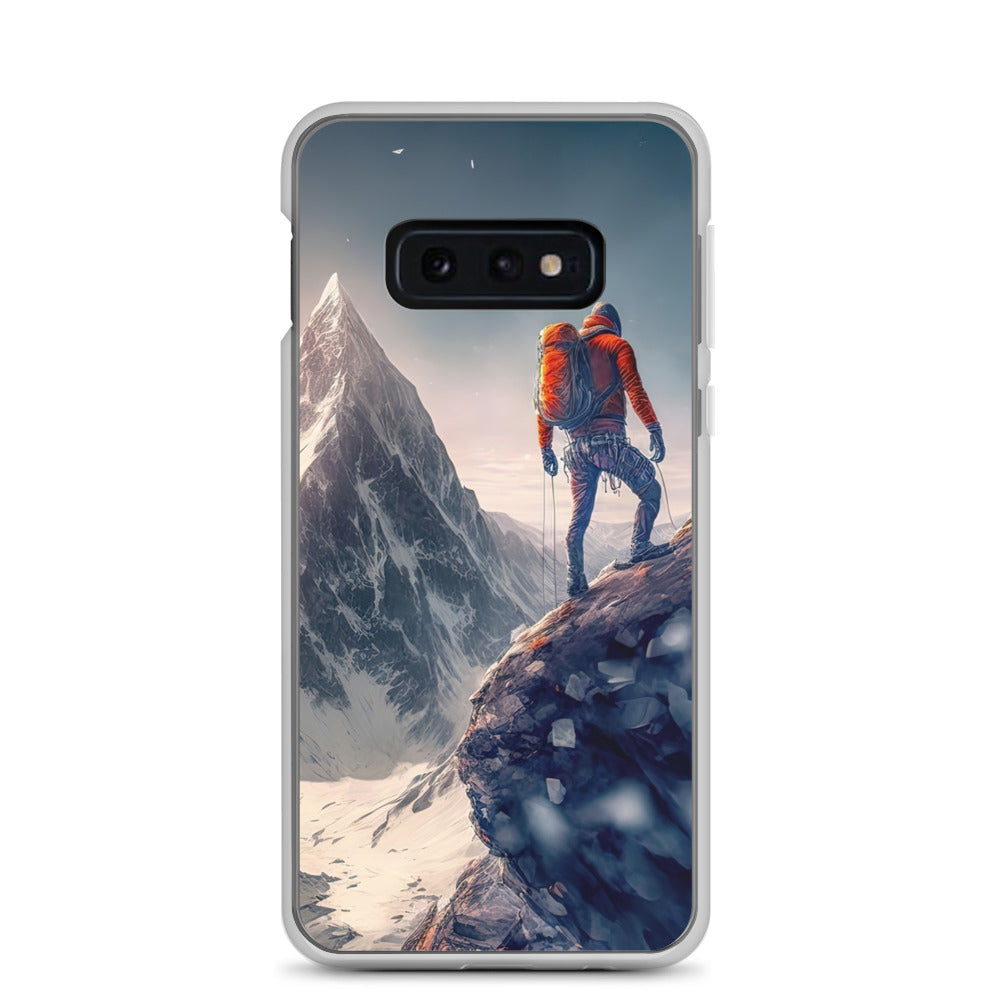 Bergsteiger auf Berg - Epische Malerei - Samsung Schutzhülle (durchsichtig) klettern xxx Samsung Galaxy S10e