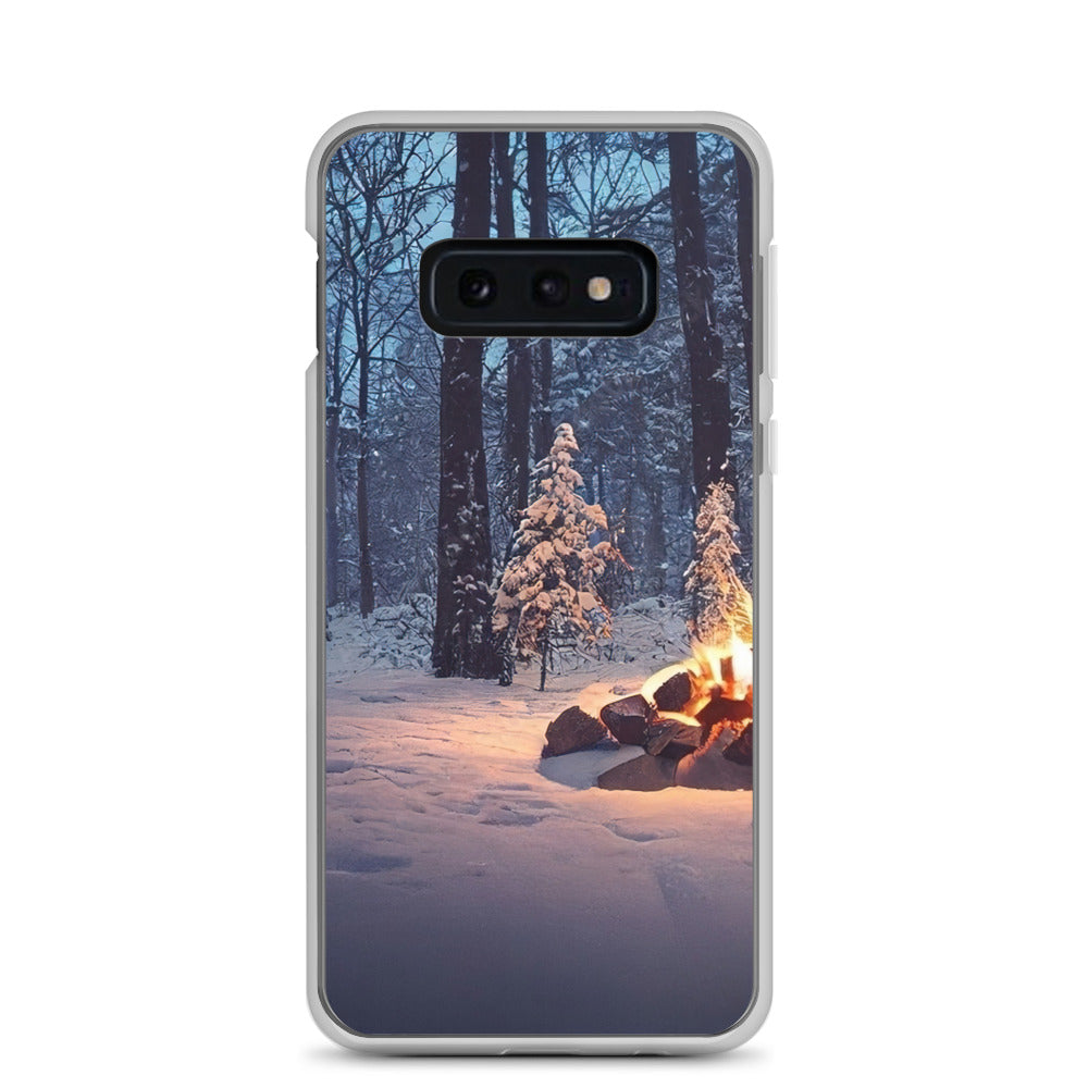 Lagerfeuer im Winter - Camping Foto - Samsung Schutzhülle (durchsichtig) camping xxx Samsung Galaxy S10e
