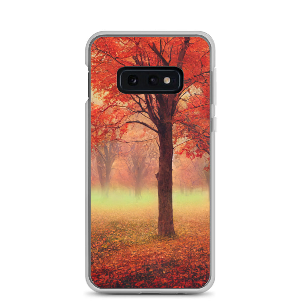 Wald im Herbst - Rote Herbstblätter - Samsung Schutzhülle (durchsichtig) camping xxx Samsung Galaxy S10e