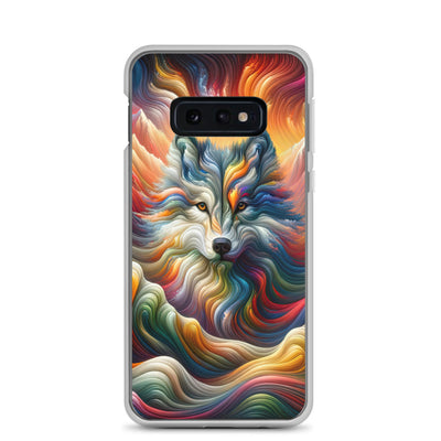 Surreale Alpen, Gipfel und Täler in Farbwellen - Abstrakte Kunst - Samsung Schutzhülle (durchsichtig) berge xxx yyy zzz Samsung Galaxy S10e