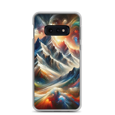 Expressionistische Alpen, Berge: Gemälde mit Farbexplosion - Samsung Schutzhülle (durchsichtig) berge xxx yyy zzz Samsung Galaxy S10e