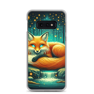 Bezaubernder Fuchs auf erleuchteter mystischer Waldlichtung - Samsung Schutzhülle (durchsichtig) camping xxx yyy zzz Samsung Galaxy S10e